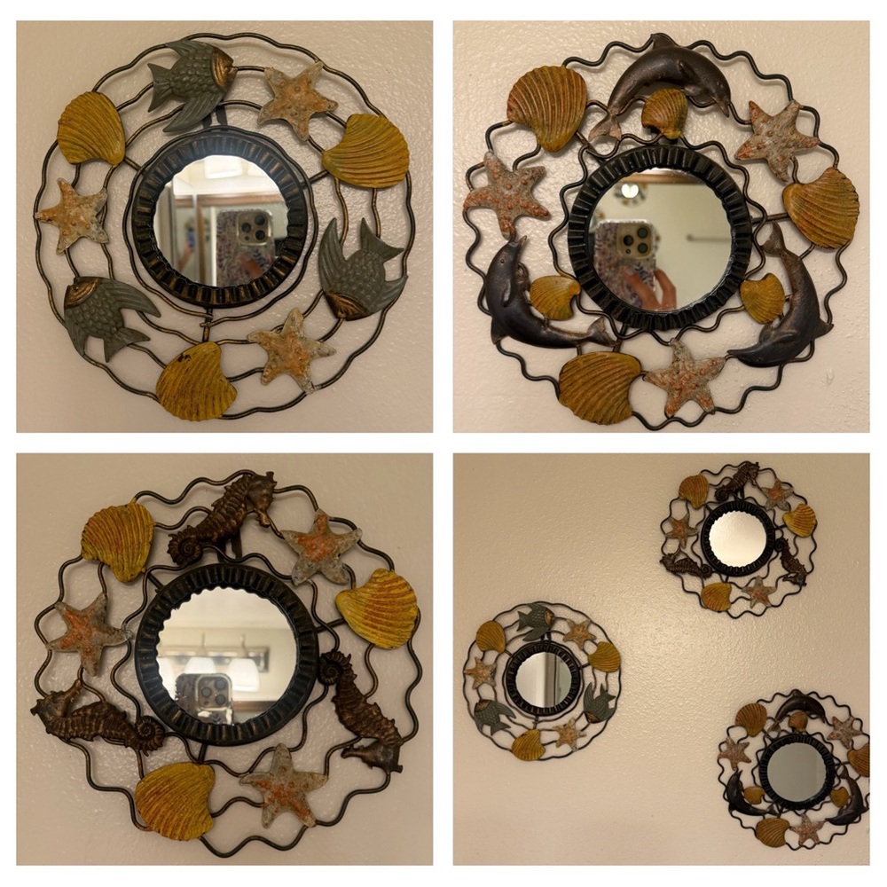 Seashell and Starfish Wall Mirror